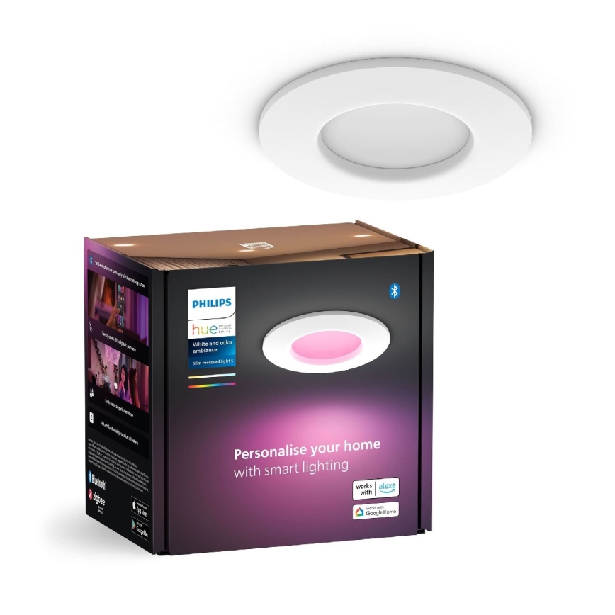 Philips - LED RGBW Hämardatav süvistatav valgusti vannituppa Hue SLIM LED/8,3W/230V 2000-6500K IP44 valge