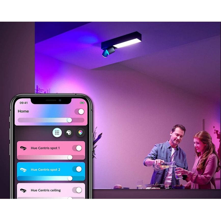 Philips - LED RGBW Hämardatav kohtvalgusti Hue CENTRIS LED/11W/230V + 2xGU10/5,7W