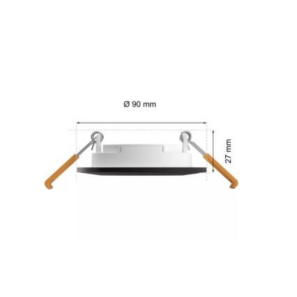 Philips - LED RGBW Hämardatav süvistatav valgusti vannituppa Hue SLIM LED/8,3W/230V 2000-6500K IP44 must
