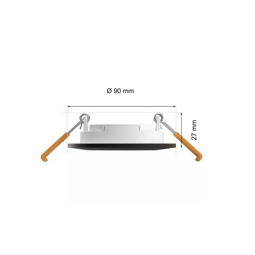 Philips - LED RGBW Hämardatav süvistatav valgusti vannituppa Hue SLIM LED/8,3W/230V 2000-6500K IP44 must
