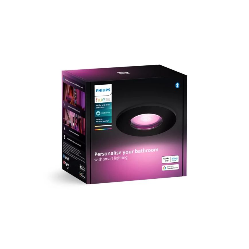 Philips - LED RGBW Hämardatav süvistatav valgusti vannituppa Hue XAMENTO 1xGU10/4,2W/230V 2000-6500K IP44