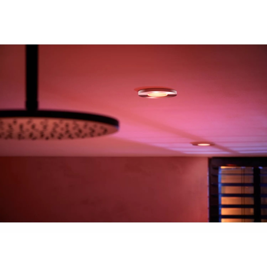 Philips - LED RGBW Hämardatav süvistatav valgusti vannituppa Hue XAMENTO 1xGU10/4,2W/230V 2000-6500K IP44