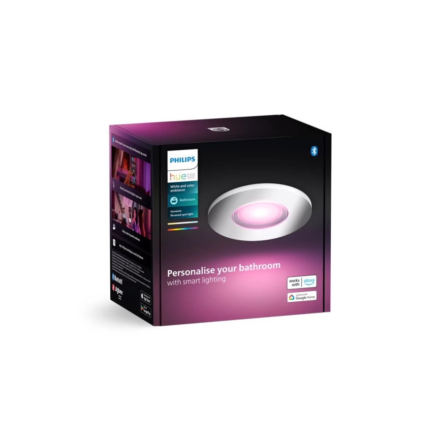 Philips - LED RGBW Hämardatav süvistatav valgusti vannituppa Hue XAMENTO 1xGU10/4,2W/230V 2000-6500K IP44