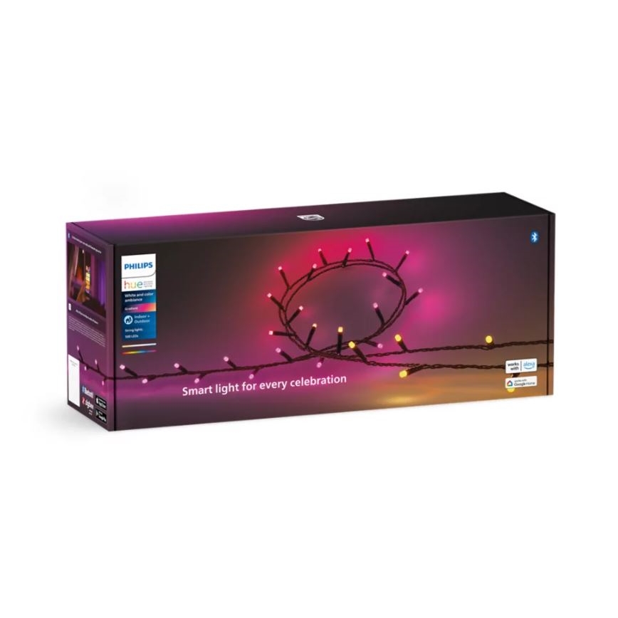 Philips - LED RGBW Hämardatav väli valguskett HUE WHITE AND COLOR AMBIANCE 500xLED 44,4 m 2000-6500K IP54