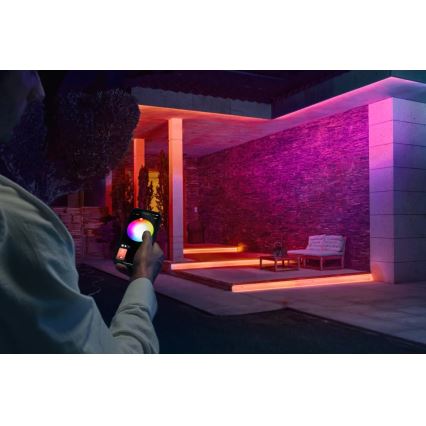 Philips - LED RGBW hämardatav välisvalgustusriba Hue FLUX 5m LED/30W/230V 2200-6500K IP67 + liikumisandur