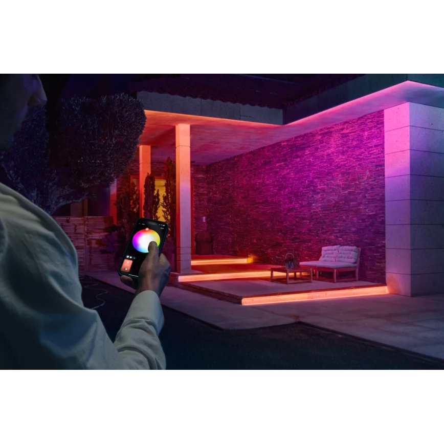 Philips - LED RGBW hämardatav välisvalgustusriba Hue FLUX 5m LED/30W/230V 2200-6500K IP67 + liikumisandur
