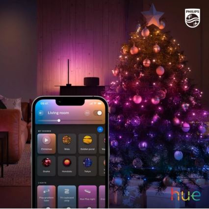 Philips - LED RGBW hämardatav välistingimustes kasutatav valguskett HUE WHITE AND COLOR AMBIANCE 500xLED 44,4 m 2000-6500K IP54
