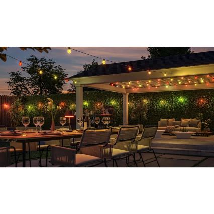 Philips - LED RGBW hämardatav välisvalgustuskett Hue FESTAVIA 20xLED 14m IP65