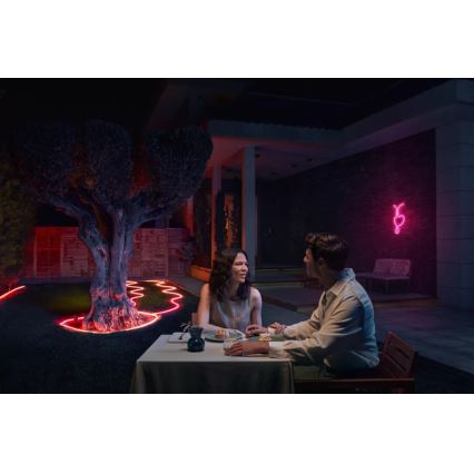 Philips - Hue NEON 5m LED RGBW hämardatav välisvalgustusriba 30W/230V 2200-6500K IP67 + liikumisandur