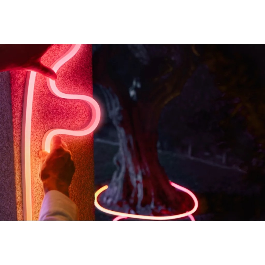 Philips - Hue NEON 5m LED RGBW hämardatav välisvalgustusriba 30W/230V 2200-6500K IP67 + liikumisandur