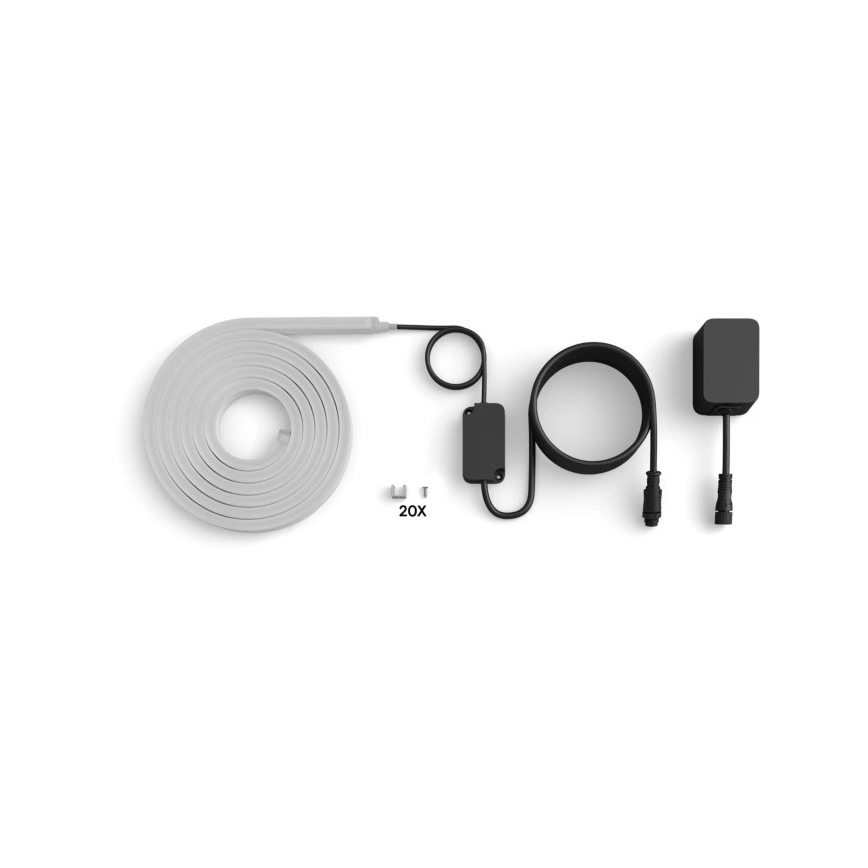 Philips - Hue NEON 5m LED RGBW hämardatav välisvalgustusriba 30W/230V 2200-6500K IP67 + liikumisandur
