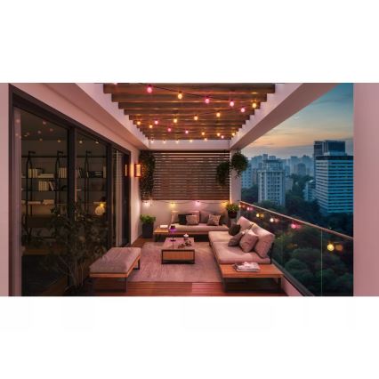 Philips - LED RGBW hämardatav välivalguskett Hue FESTAVIA 10xLED 7m IP65