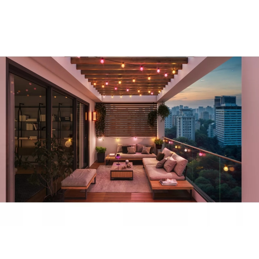 Philips - LED RGBW hämardatav välivalguskett Hue FESTAVIA 10xLED 7m IP65