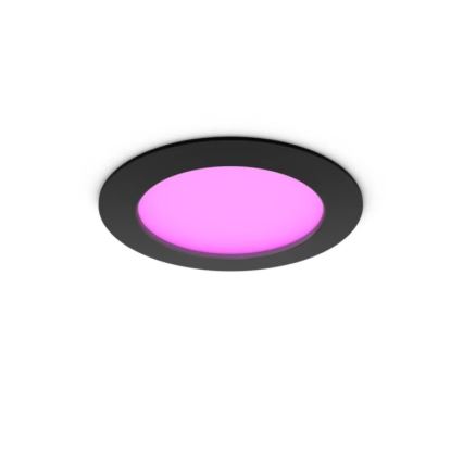 Philips - LED RGBW hämardatav vannitoa sissepaigaldatav laevalgusti Hue SLIM LED/12W/230V 1000-20000K must IP44