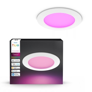 Philips - LED RGBW hämardatav vannitoa sisseehitatav laevalgusti Hue SLIM LED/12W/230V 1000-20000K valge IP44
