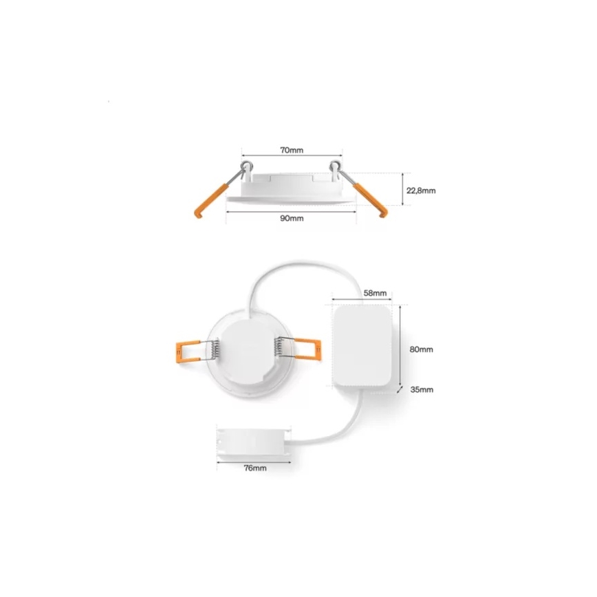 Philips - Hue SLIM LED RGBW hämardatav vannitoa lae sissepandav valgusti LED/8,3W/230V 1000-20000K valge IP44