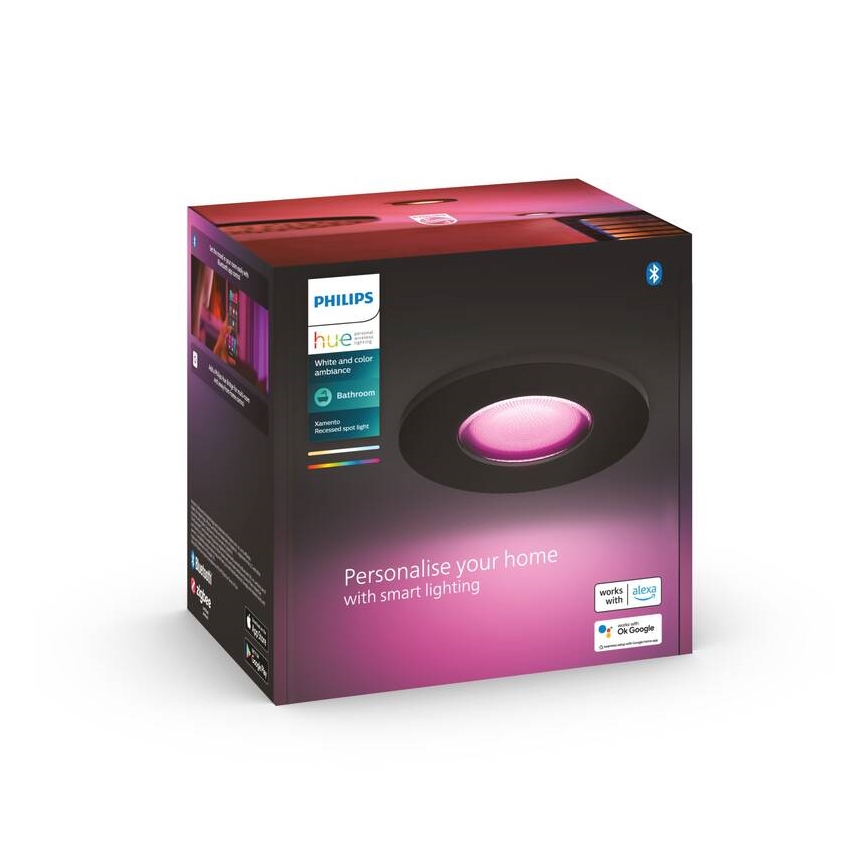 Philips-LED RGBW Hämardatav vannitoavalgusti Hue XAMENTO GU10/5,7W/230V IP44 2200-6500K