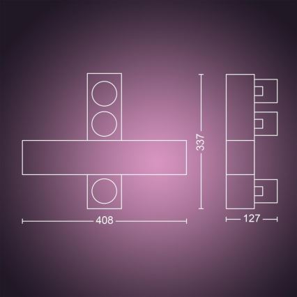 Philips - LED RGBW Hämardatav kohtvalgusti Hue CENTRIS LED/25W/230V + 3xGU10/5,7W