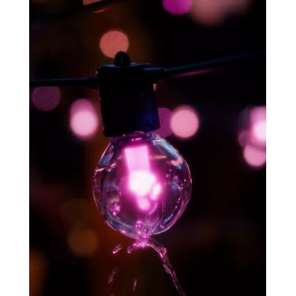 Philips - LED RGBW pikendatav, hämardatav välisvalgustite kett Hue FESTAVIA 30xLED 21m IP65