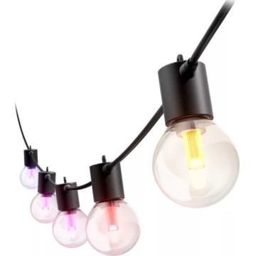 Philips - LED RGBW pikendatav hämardatav välistingimustesse sobiv valguskett Hue FESTAVIA 10xLED 7m IP65