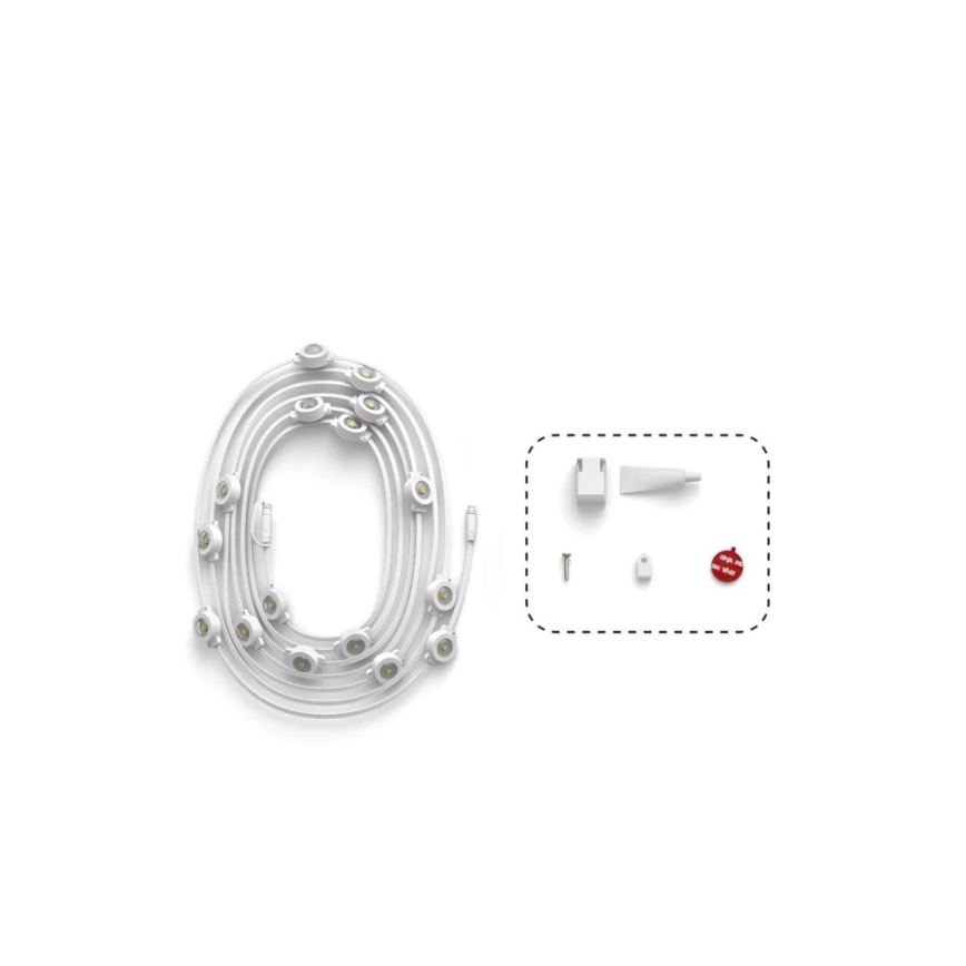 Philips - LED RGBW pikendatav, hämardatav välistingimustesse sobiv valguskett Hue FESTAVIA 16xLED 9m 1000-20000K IP65