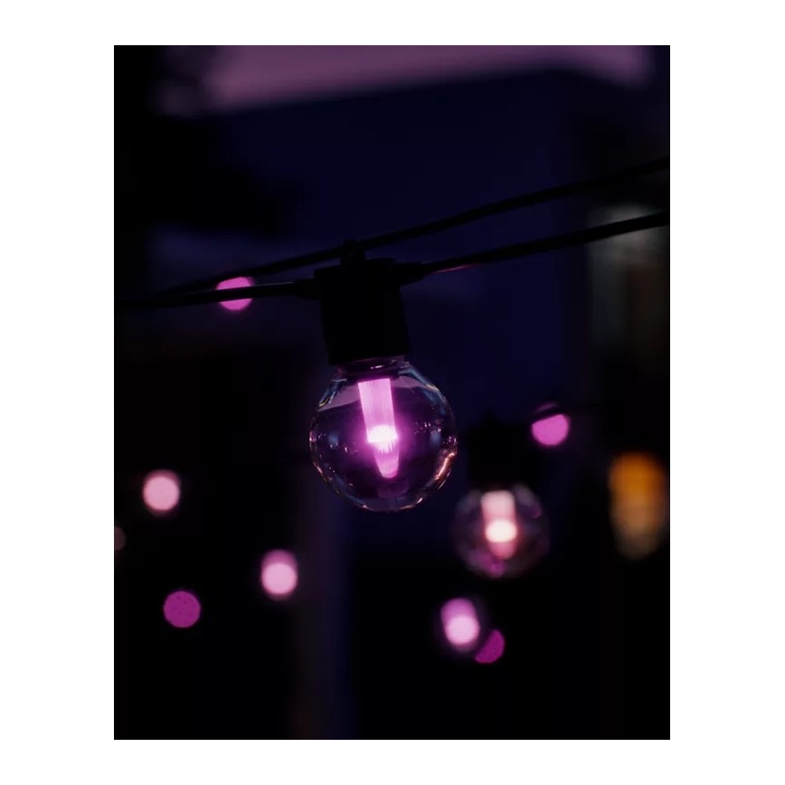 Philips - LED RGBW pikendatav, hämardatav välivalguskett Hue FESTAVIA 20× LED 14 m IP65