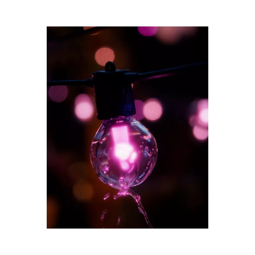 Philips - LED RGBW pikendatav, hämardatav välivalguskett Hue FESTAVIA 20× LED 14 m IP65