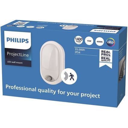 Philips - LED Seinavalgusti anduriga PROJECTLINE LED/15W/230V IP54