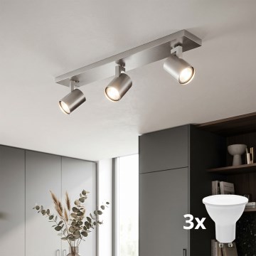Philips - LED-spottvalgusti mattkroom 3xGU10/20W/230V