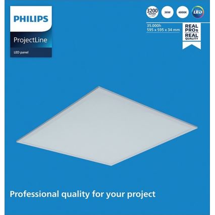 Philips - LED Süvistatav valguspaneel PROJECTLINE LED/36W/230V 59,5x59,5 cm