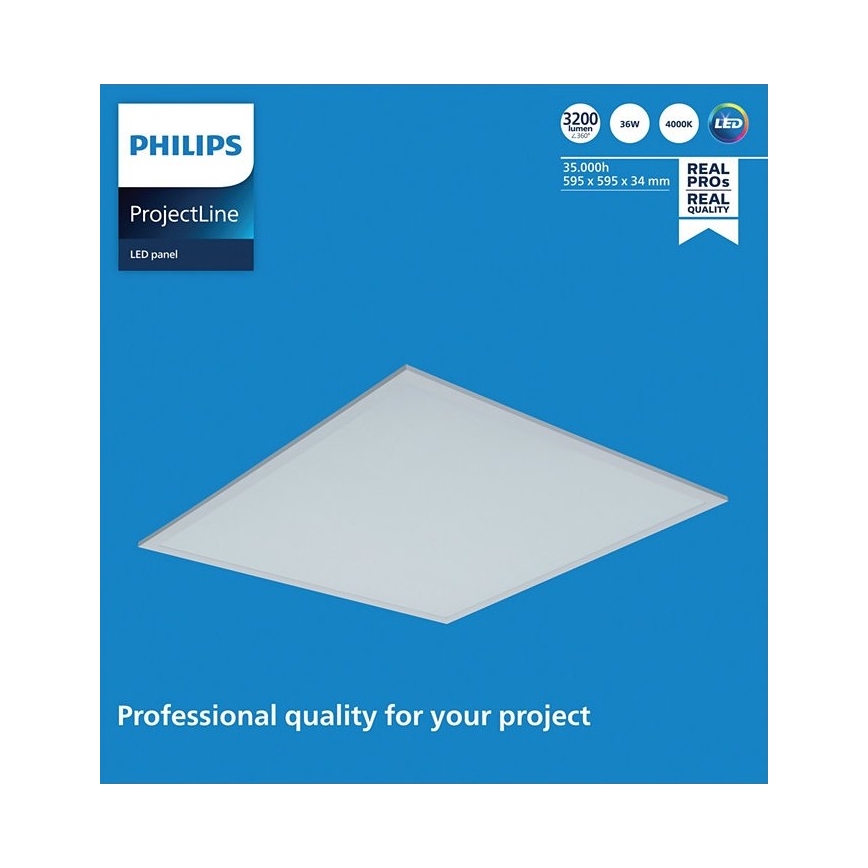 Philips - LED Süvistatav valguspaneel PROJECTLINE LED/36W/230V 59,5x59,5 cm