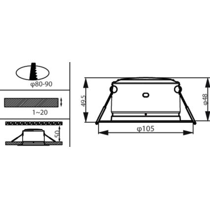 Philips - LED Süvistatav valgusti LED/2,2W/230V 3000K