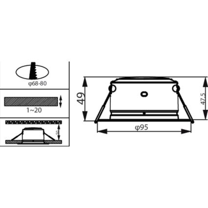 Philips - LED Süvistatav valgusti LED/2W/230V 3000K