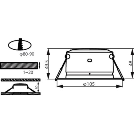 Philips - LED Süvistatav valgusti LED/4,5W/230V 3000K