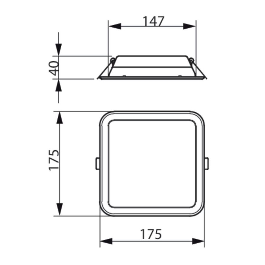 Philips - LED Süvistatav valgusti LEDINAIRE SLIM LED/10,5W/230V
