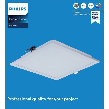 Philips - LED Süvistatav valgusti PROJECTLINE LED/15W/230V 29,5x29,5 cm