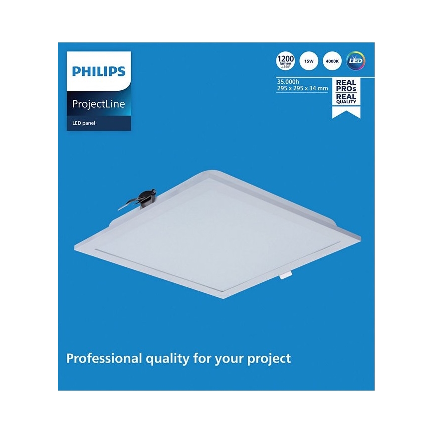 Philips - LED Süvistatav valgusti PROJECTLINE LED/15W/230V 29,5x29,5 cm