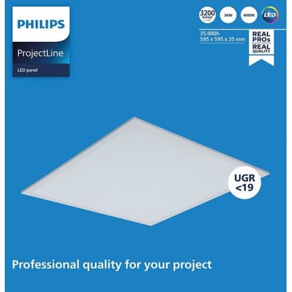 Philips - LED Süvistatav valgusti PROJECTLINE LED/36W/230V 59,5x59,5 cm