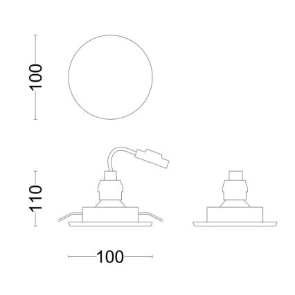 Philips - LED Süvistatav valgusti vannituppa FRESCO LED/4,6W/230V IP23