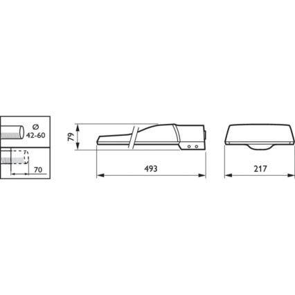 Philips BRP102 LED55/740 II DM 42-60A - LED Tänavalamp CORELINE MALAGA LED/39W/230V IP65 4000K