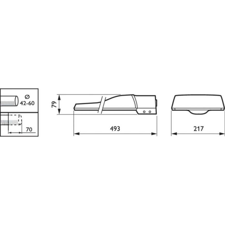 Philips BRP102 LED55/740 II DM 42-60A - LED Tänavalamp CORELINE MALAGA LED/39W/230V IP65 4000K