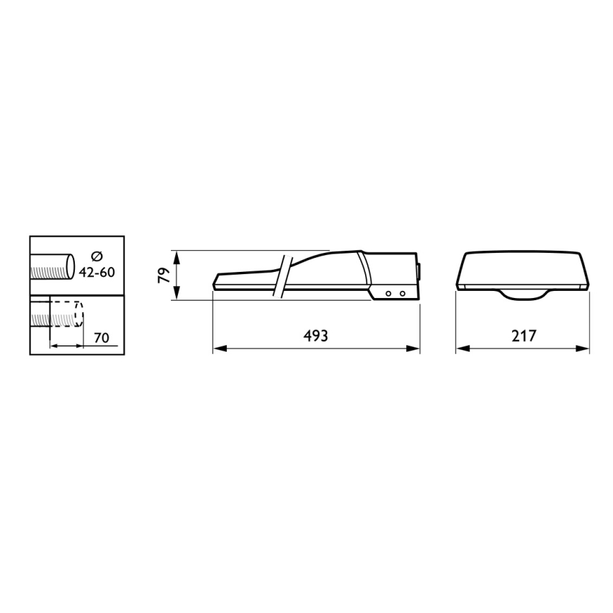 Philips - LED Tänavalamp CORELINE MALAGA LED/47W/230V 4000K IP65