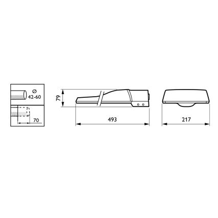 Philips - LED tänavavalgusti CORELINE MALAGA LED/46,5W/230V 3000K IP65