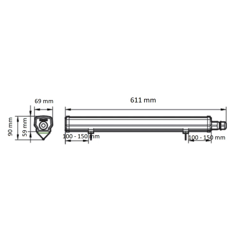 Philips - LED tehniline ribalamp LEDINAIRE LED/15W/230V 60 cm IP66