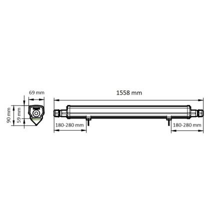 Philips - LED Tööstuslik luminofoorvalgusti LED/46W/230V IP66 4000K