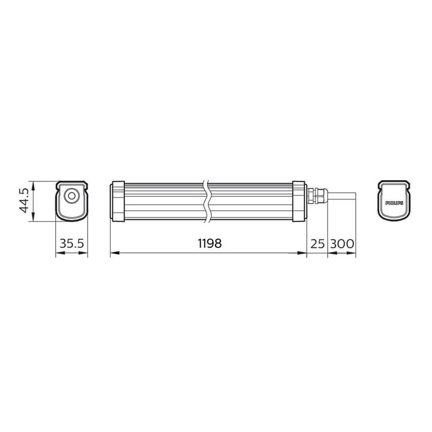 Philips - LED Tööstuslik valgusti PROJECTLINE LED/34W/230V IP65