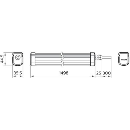 Philips - LED Tööstuslik valgusti PROJECTLINE LED/54W/230V IP65