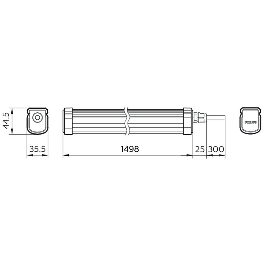 Philips - LED Tööstuslik valgusti PROJECTLINE LED/54W/230V IP65