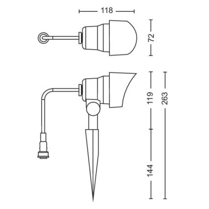 Philips - LED Väli kohtvalgusti LED/6W/12V 2700K IP44