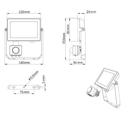 Philips - LED Väli prožektor anduriga PROJECTLINE LED/20W/230V IP65 3000K